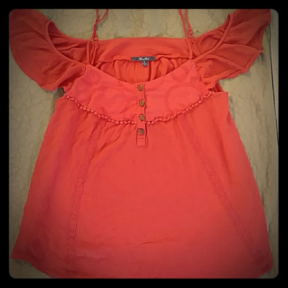 Miss Me cold shoulder top